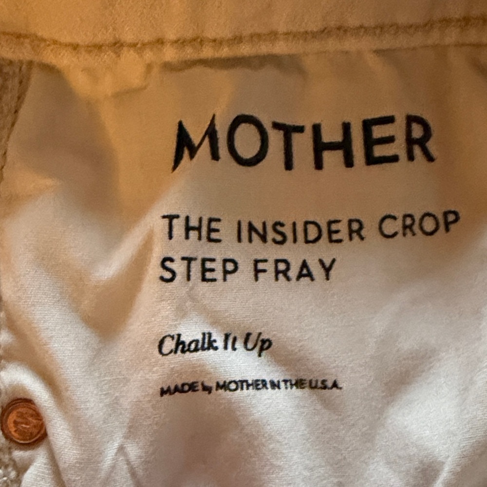 MOTHER Chalk It Up Cream Jeans